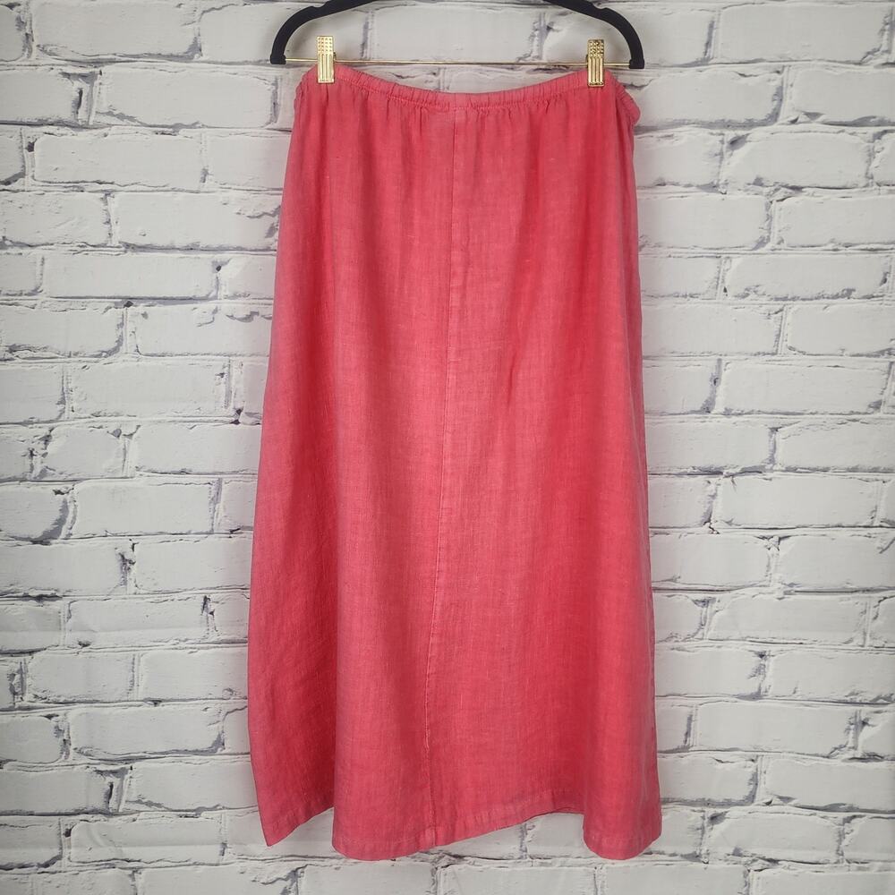 Hot Cotton by Marc Ware Skirt 100% Linen Womens LG comfy vacation office coastal - Picture 2 of 6